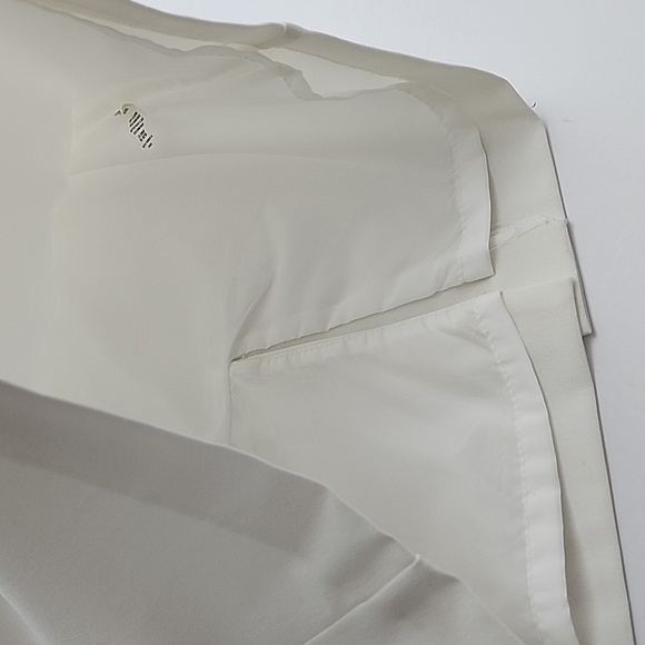 Carriere Studio Cream Lined Pencil Skirt Back Lined Slit Side Zipper Size 32 - Picture 5 of 11